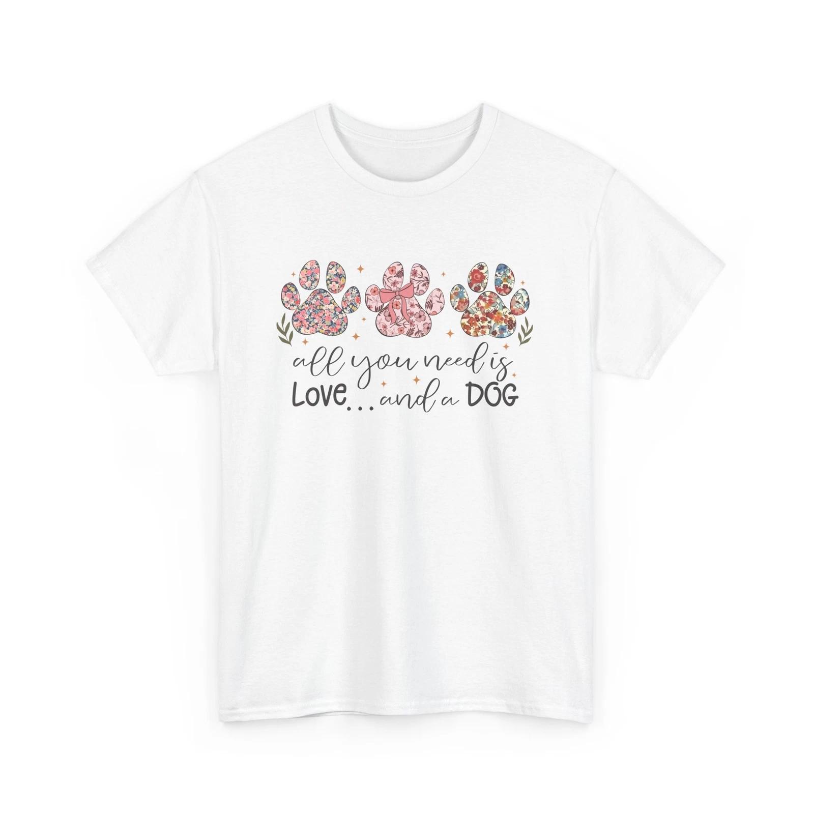 Fur Baby Mom T-Shirt – Funny Puppy Lover Paw Print Graphic Tee for Owners 2XL