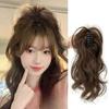 Women Curly Ponytail Extension Hairpiece with Claw Clip Fluffy Natural High Temperature Fiber Messy High Ponytail Long Wavy Wig Synthetic Hair