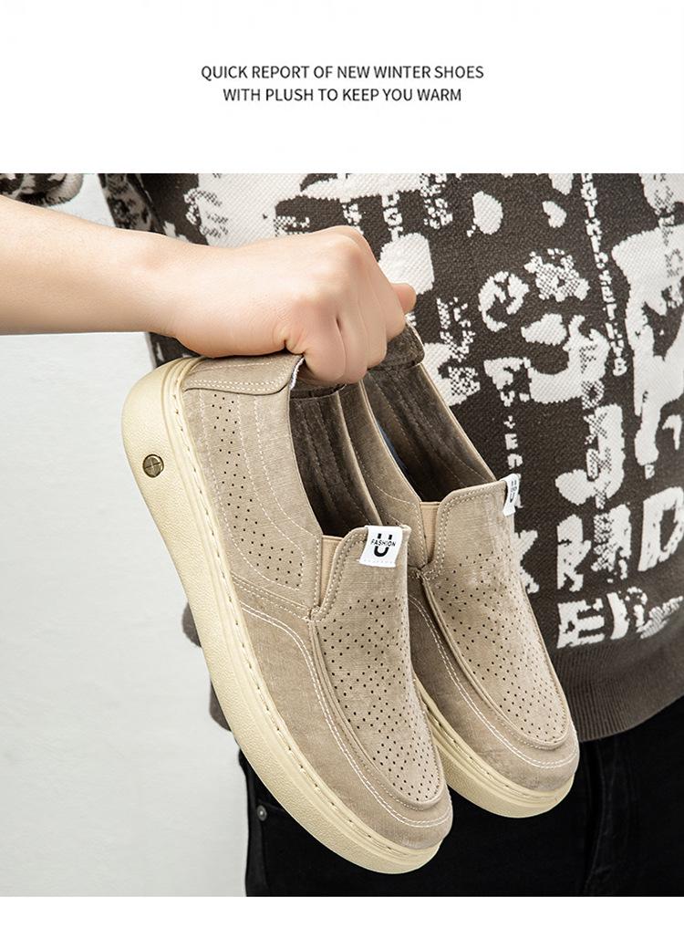 Men's Summer Breathable Slip-On Canvas Shoes - Casual, Fashionable, and Comfortable