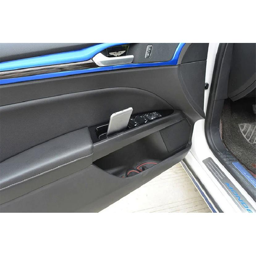 Accessories For Ford Fusion Mondeo 2014 2015 2016 Car Front Inside Car Door Storage Pallet Armrest Container Box Cover Kit Trim