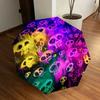 1pc Colorful Skulls Pattern Umbrella with Plastic Handle,Suitable for All Seasons Home Travel Outdoor UmbrellaDD1604