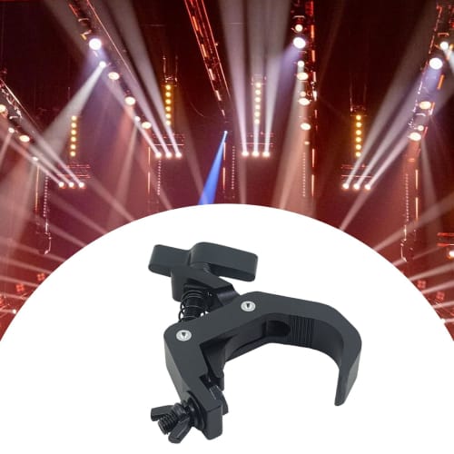 Folpus Stage Light Clamp, Moving Head Beam Clamp, Stage Light Clamp Hook, Stage Light Accessory for Effect Lights, Pub Spotlights, Black