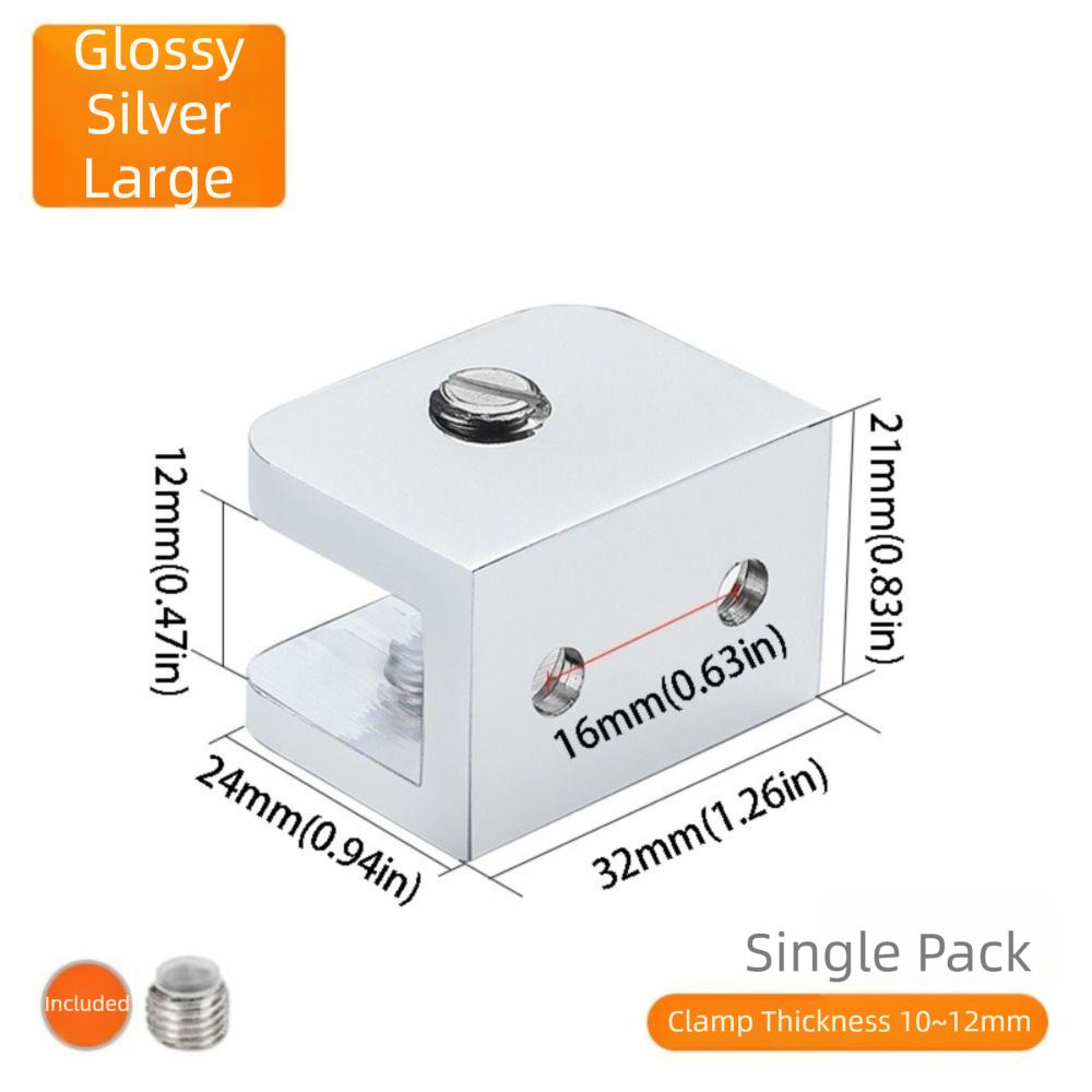 Glass U Clip Wall Mount Shelf Glass Clamps Glass Clamps Suitable For Glass U Clip  Bathroom Shelves