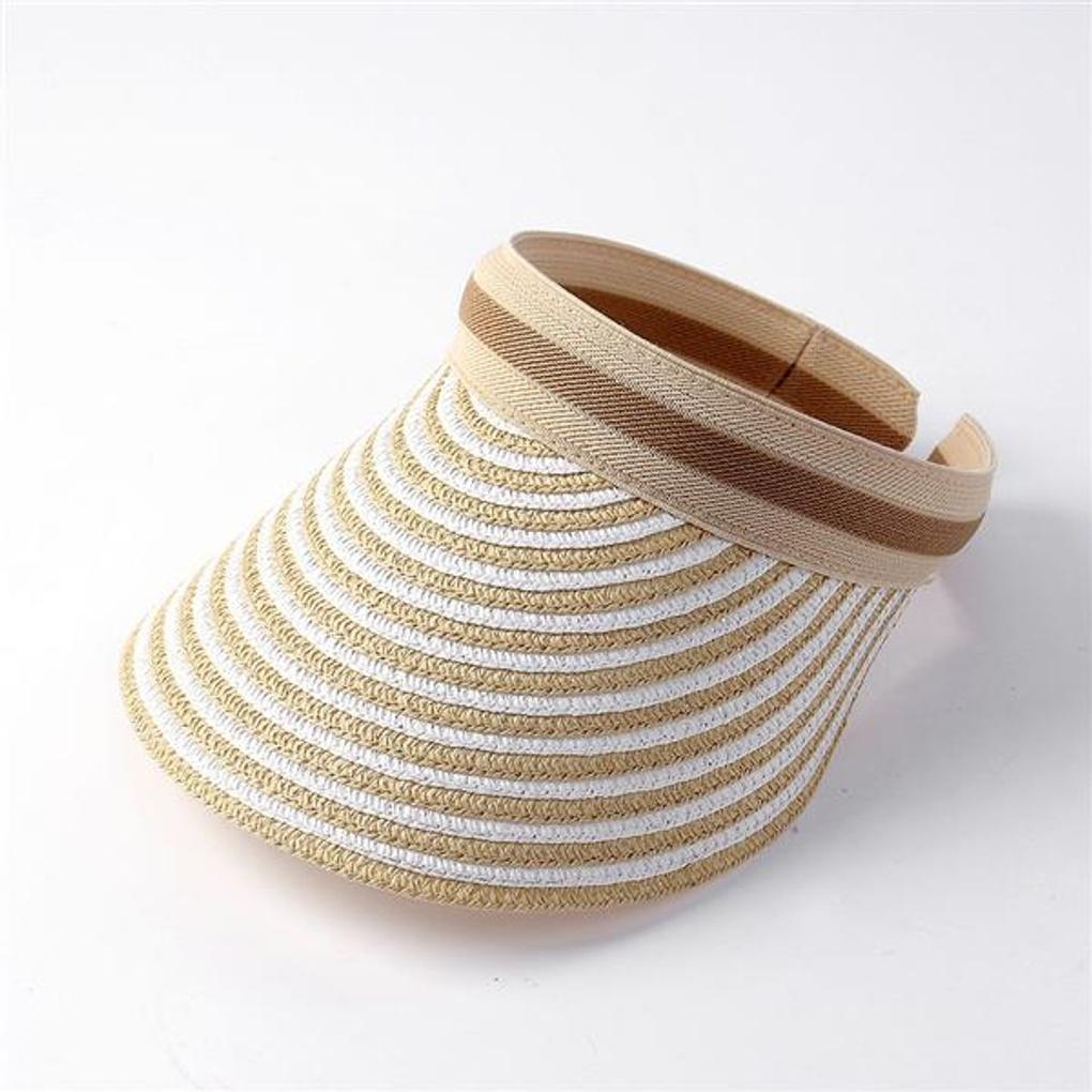 Summertime Striped Sun Cap Hat Vacation Summer Wanggol Sun Cap