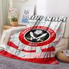 1PC Custom Name Sheffield United FC Patterned Flannel Blanket Suitable For All Seasons for Home Decor Warmth and Comfort Gifts Holiday Present