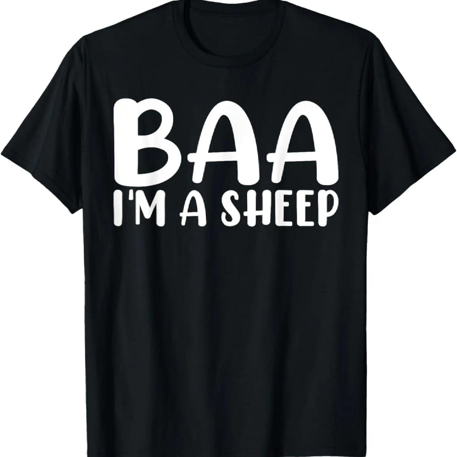 Baa I m A Sheep - Halloween Costume, Funny Saying Sheep T-Shirt S