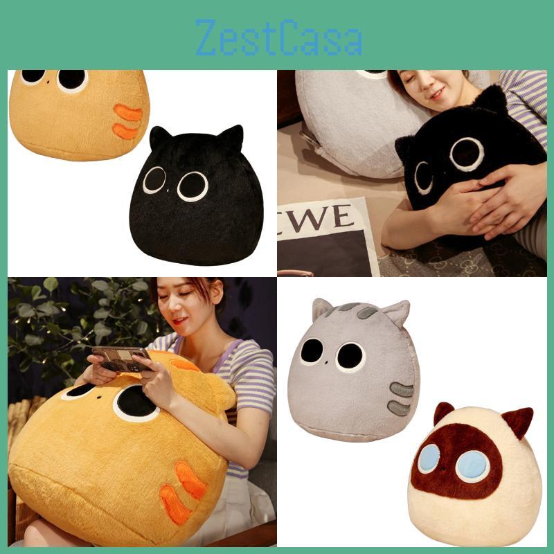 Cute Black Cat Dumpling Pillow Plush Toy Stuffed Animal Doll