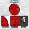 8 Pcs Round Rear Reflectors Screw On Safety Spoke Reflective Reflectors Red