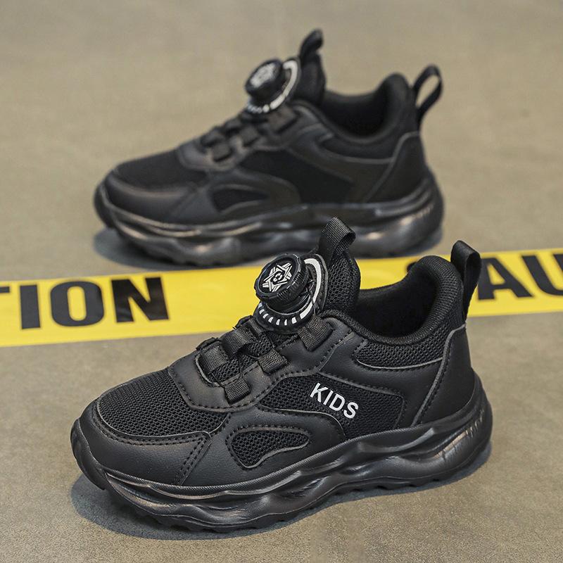 

Маленькие белые туфли детские спортивные туфли 2025 осень новая мальчики сетка серые кроссовки легкие ученики начальной школы дышащие 39 чёрный