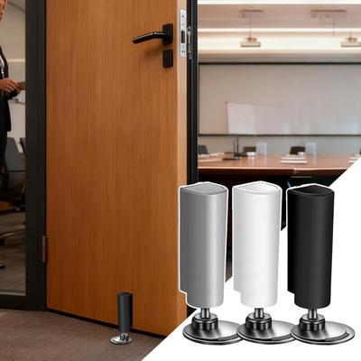 Door Stoppers Magnetic No Drilling Floor Mounted Holder Metal Magnetic Door Catch Stop for Bedroom Bathroom Living Room Home