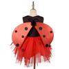 Children Ladybird Costume with Wing Headband and Dress Halloween Lady Bird Dress Up Outfits for Girl Halloween Cosplay