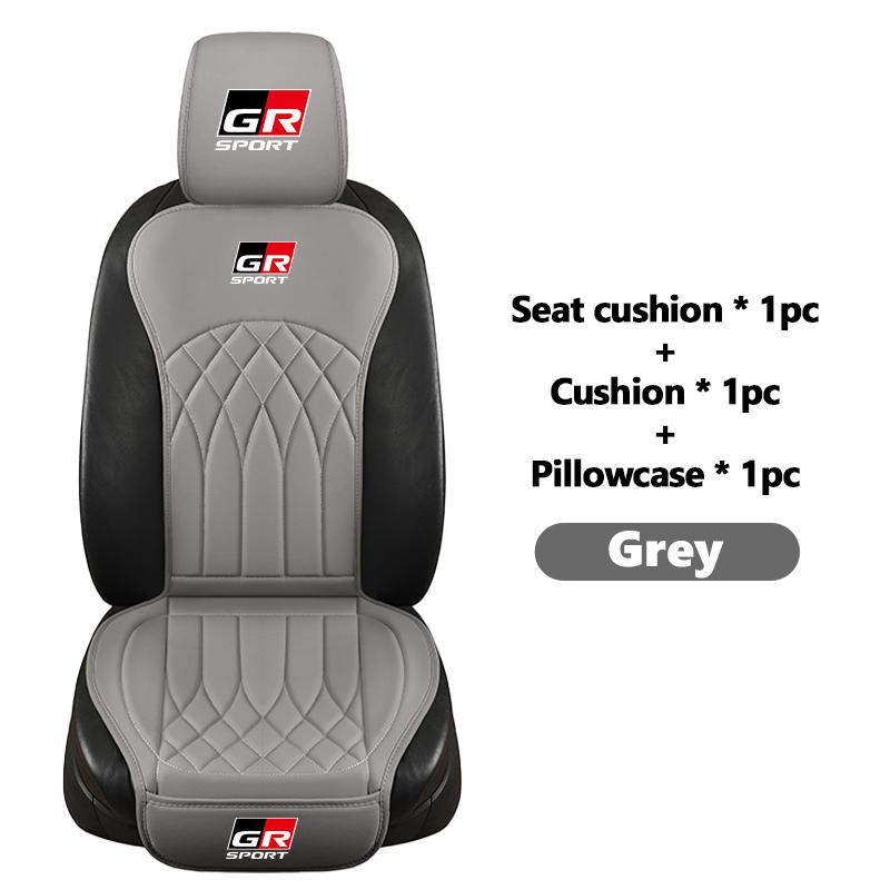 For Toyota Leather Car Seat Cushion Breathable Headrest Seat Protect Mat Accessories Camry Highlander C-HR Hilux Vios Rav4 Prius