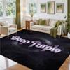 Deep Purple Design Crystal Velvet Rug Soft Decorative Mat for Bedroom Entrance