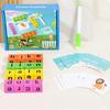 Arithmetisches Zahlen-Spiel/ Englisches Wort-Rechtschreib-Spiel, Mit Kleinen Bausteinen und Karten, Interaktives Spielzeug für Eltern und Kinder