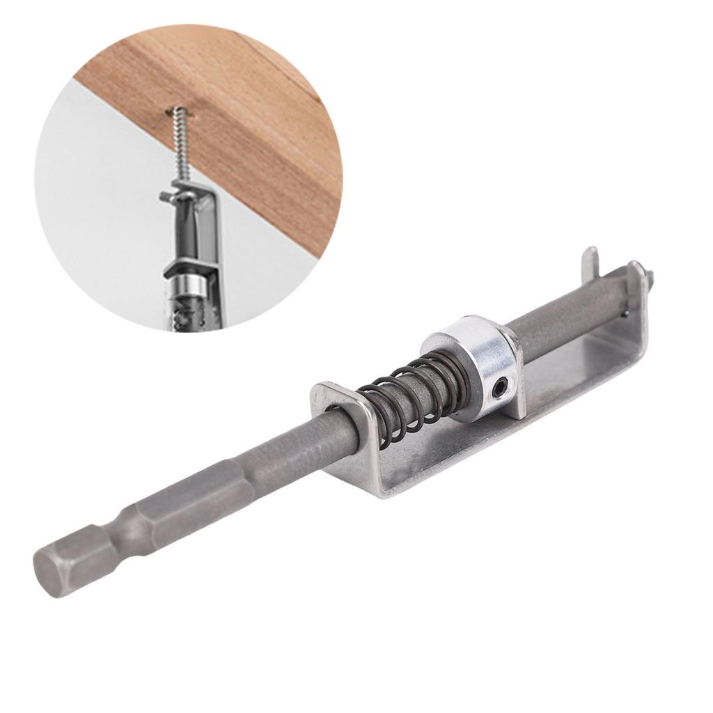 4 Set Spring Loaded Screw Holder Bit Prevent Drop Single Hand Operate Universal Screw Retaining Tool with Wrench