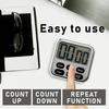 Dretec Large Screen Timer with 6 Function-Rich Keys, Switchable Clock Display, Magnetic, Digital, Soap 6, Chrome Plated, for Cooking and Kitchen