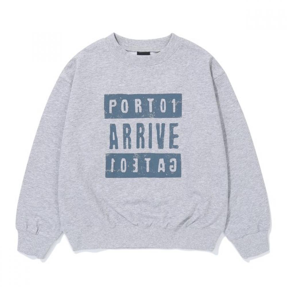 Bluetail Gray Melange Sweatshirt Aaa7ts06mg MELANGE GRAY/130