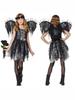 Halloween Black Angel Wings Costume for Kids - Gothic Vampire & Devil Cosplay Party Outfit