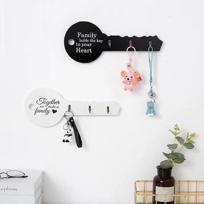 Wooden Key Holder with Shelves and Hooks - Easy To Install, Space-Saving Wall Organizer for Keys, Coats and More