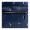 Coach 32 Brand Logo Baseball Print Litchi Grain Leather Backpack Large Men Backpack Blue CAX47-QBRHY