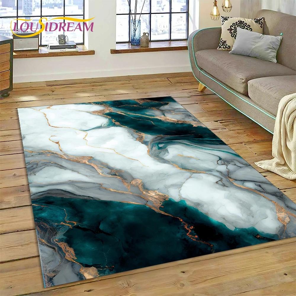 Luxurious Green Gold Colour Marble Dream Carpet Rug for Bedroom Living Room Sofa Decoration,Children Game Large Decor Floor Mat