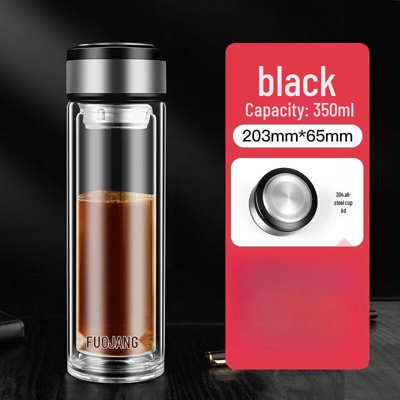 Fuguang Double-Layer Glass Tea Infuser Water Bottle