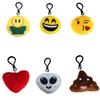 Portachiavi Espressione Mini Peluche Ciondolo Carino Emoji Bambola di Peluche Decorazione Regalo