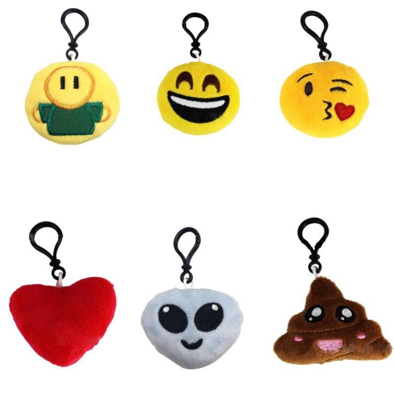 Portachiavi Espressione Mini Peluche Ciondolo Carino Emoji Bambola di Peluche Decorazione Regalo