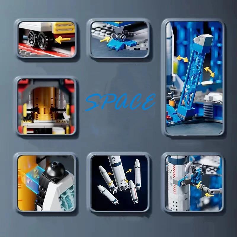 City Space Rocket DIY Craft Launch Center Base Puzzle Model Assembling Bricks Children's Toy Building Blocks Small Set Boys Gift