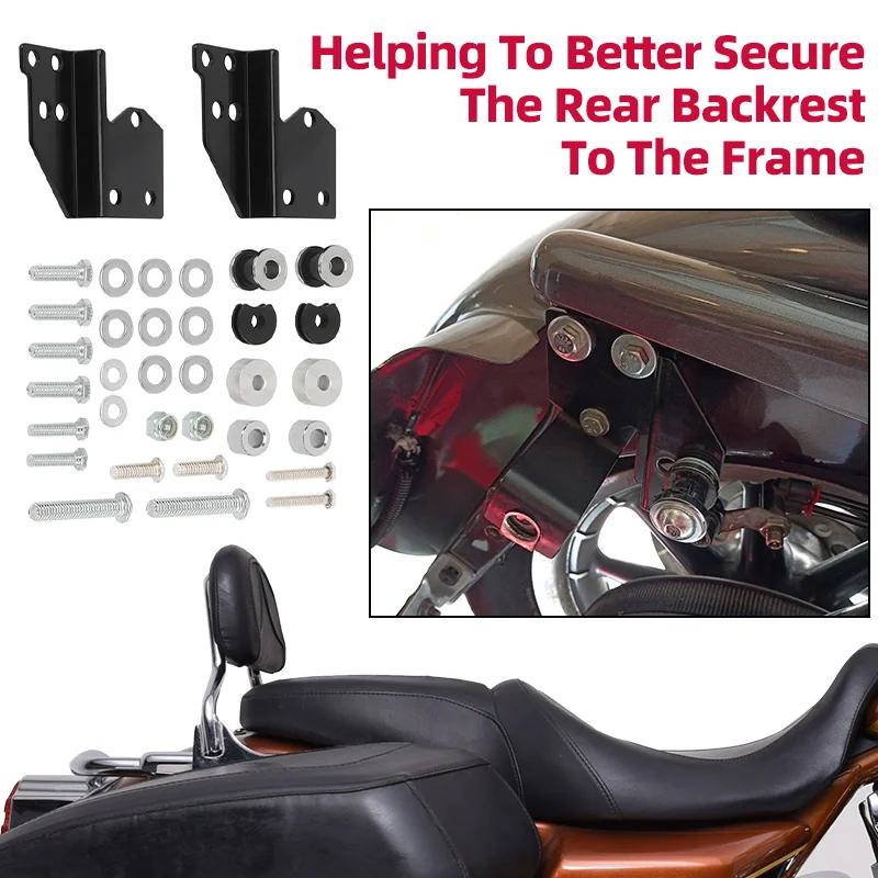 Motorrad Sissy Bar Gepäckträger Docking Hardware Montage Abnehmbar Für Harley Touring Road King Street Electra Glide 97-08