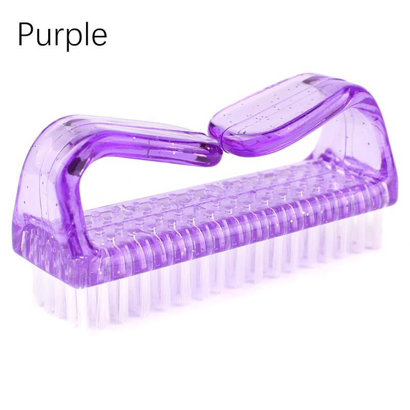 

4 шт./лот пластикова рукоятка Щітка для чищення нігтів Набір щіток для чищення нігтів Засіб для чищення нігтів Педикюр для пальців ніг і нігтів 4PCS фіолетовий