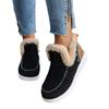 New Winter Women's Cotton Shoes Large Size Flat-bottomed Plush Thickened Burrs Warm Short Boots