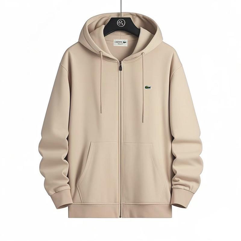 Herren Einfarbig Französische Fischmarke Bestickter Reißverschluss-Sweatshirt für Frühling/Herbst