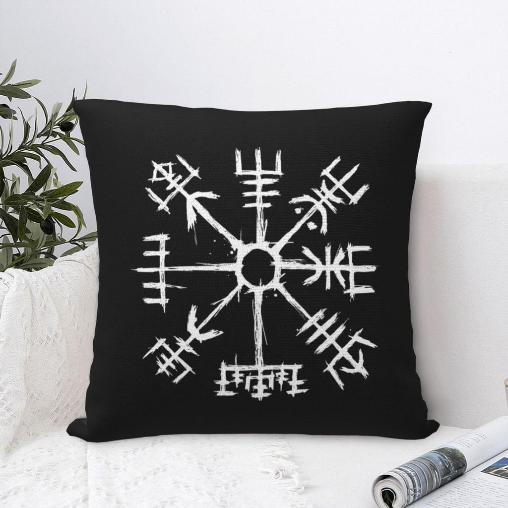 Viking Compass Vegvisir Square Pillowcase Cushion Cover Pillow Case Throw Pillow Cover for Home Bedroom Car
