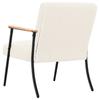 Armchair Cream Textured Wool Like Fabric