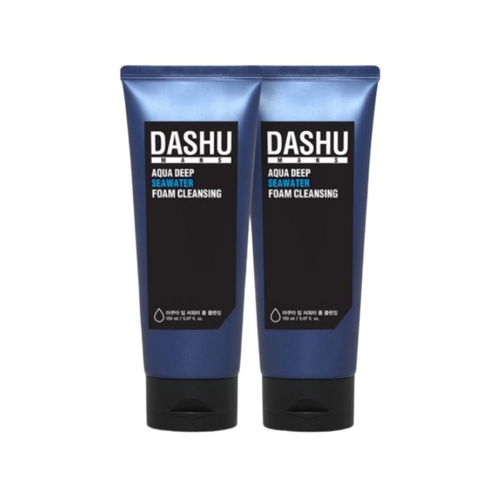DASHU Aqua Deep Sea Water Foam Cleanser Deep Hydrating Face Wash Set 150ml ×2