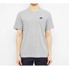 Nike Swoosh Logo Cotton Short Sleeve T-Shirt Men Tops Grey AR4997-064