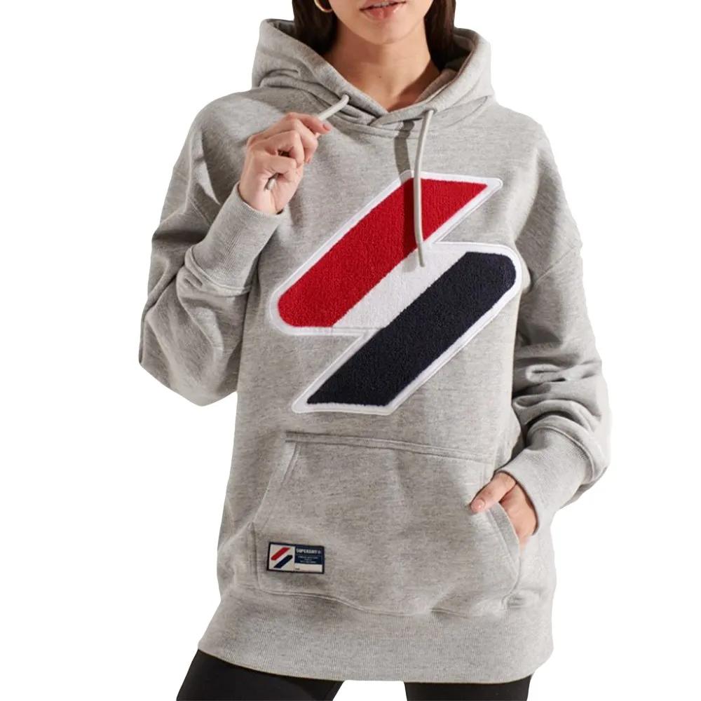Superdry Damen Grau Oversize-Hoodie Für Code - Bild 2