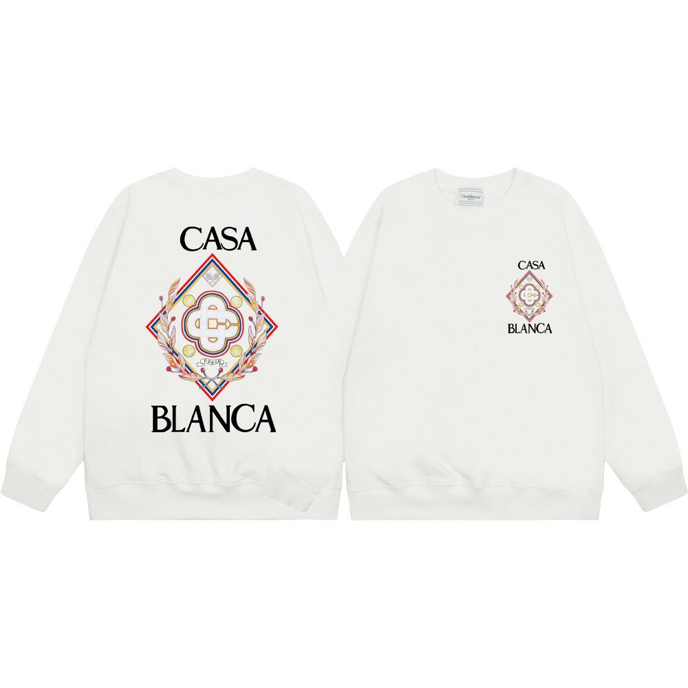 Grenzüberschreitende trendige Marke Casablanca Casablanca Buchstabe gemaltes Print 380g Herren- und Damen- Rundhals-Pullover