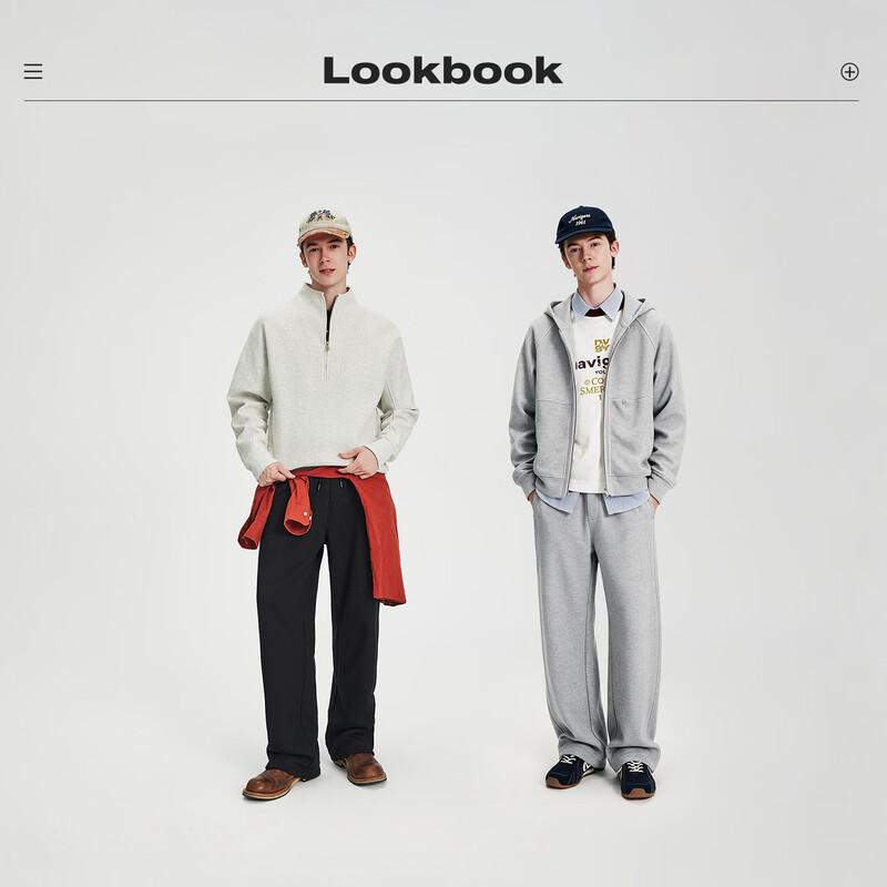 NVG·YOUNG Men's Fleece-Lined Casual Straight-Leg Pants