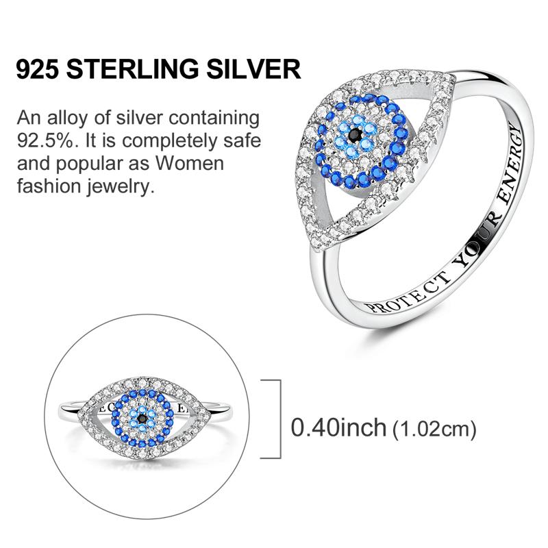 Original Design 925 Silver Blue Zircon For Ring Fit Women Wedding Wedding Wedding Engagement Silver Gift
