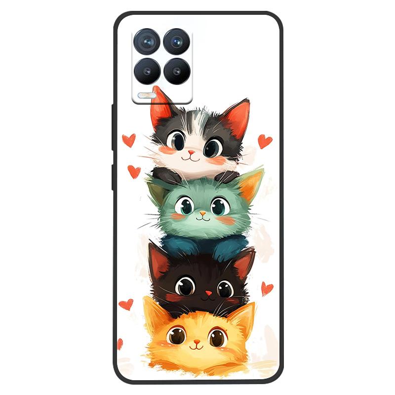Funda para Realme 8 Pintura de Mármol Suave Mate Silicona Trasera para Realme 8 Pro 8i Realme8 4G RMX3085 Carcasa Completa para Teléfono Linda