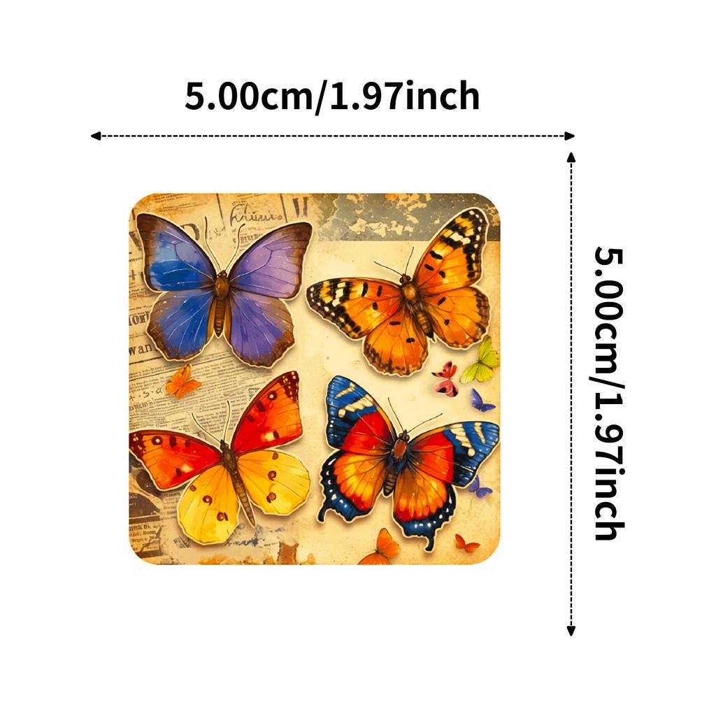 50PCS Retro Rose Aesthetic Art Graffiti Stickers with High Quality Guitar Luggage Decoration Stationery Stickers