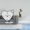 Acrylic Clock And Horse Figurine Modern Statue Collection Creative Decorative Art for Study Room