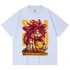T-shirt unisex in cotone pesante 100% da 230 g/m² con stampa Dragon Ball V42 Goku SSJ4.