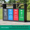 Stainless Steel Outdoor Classified Waste Bin