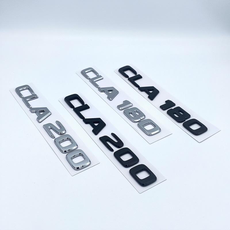 3D-bokstäver CLA180 CLA200 CLA220 CLA250 CLA260 4Matic ABS-emblem för Mercedes Benz C118 W117 Bilskärm Bagagelucka Bakre Logotypklistermärke