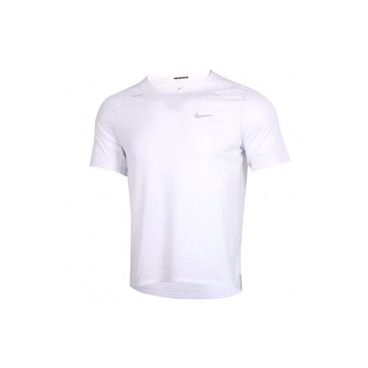 Nike Logo Pattern Training Sports Short Sleeve White Men s DD1535-100 S