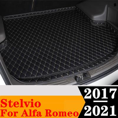 Car Trunk Mat ALL Weather AUTO Tail Boot Luggage Pad Carpet High Side Cargo Liner Fit For Alfa Romeo Stelvio