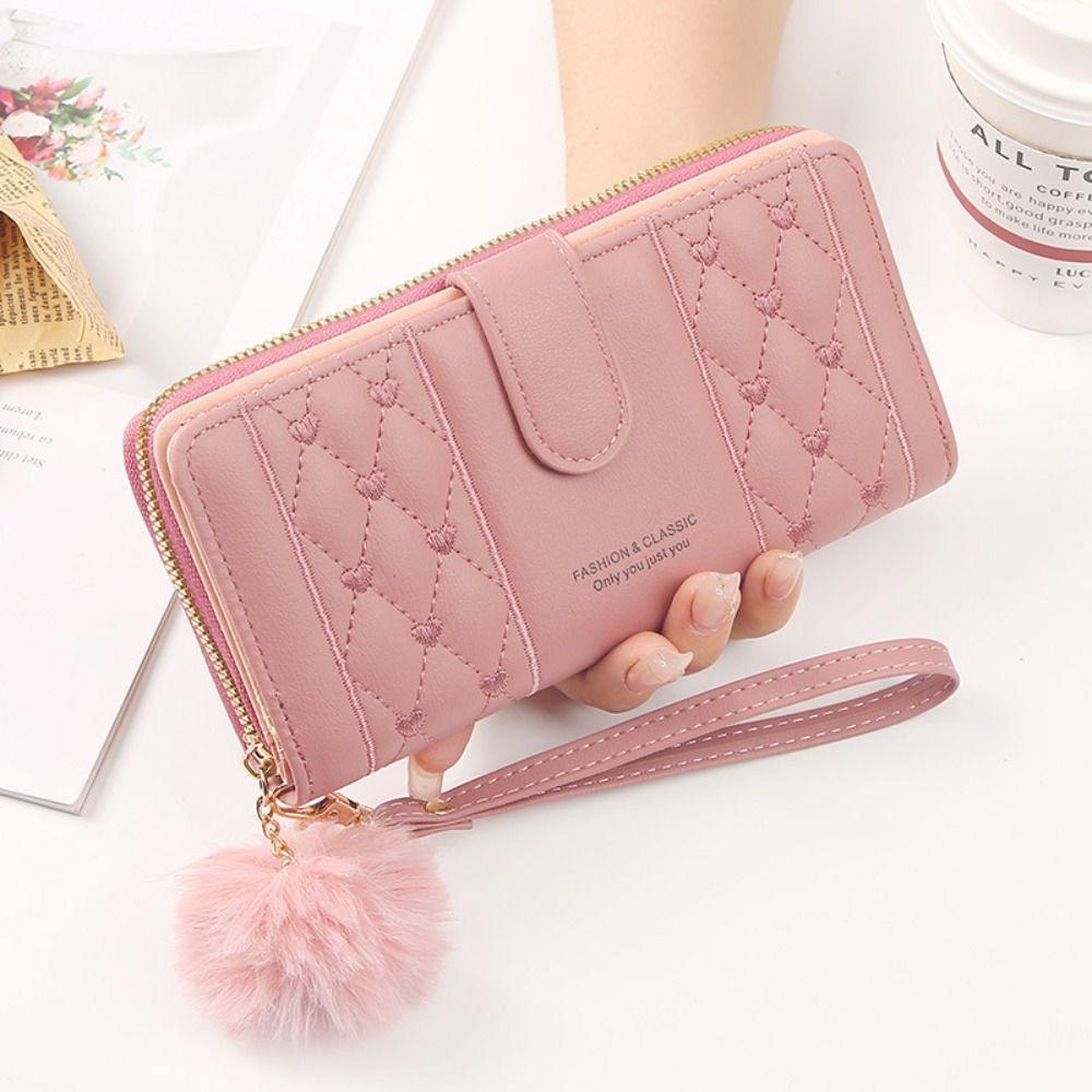 Solid Color Student Wallet Minimalist Long Clutch Bag New Women's Wallet Card Holder